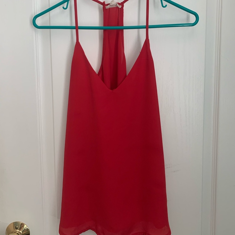 Chiffon red blouse
